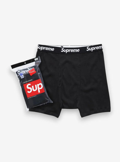 Supreme Hanes Boxer Briefs Black Pack of 1