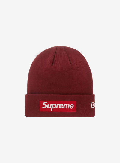 Supreme New Era Box Logo Beanie Cardinal (FW22)