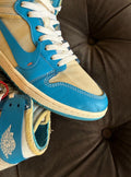 Air Jordan 1 Retro High Off-White University Blue - Usato 9/10