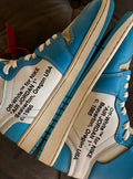 Air Jordan 1 Retro High Off-White University Blue - Usato 9/10