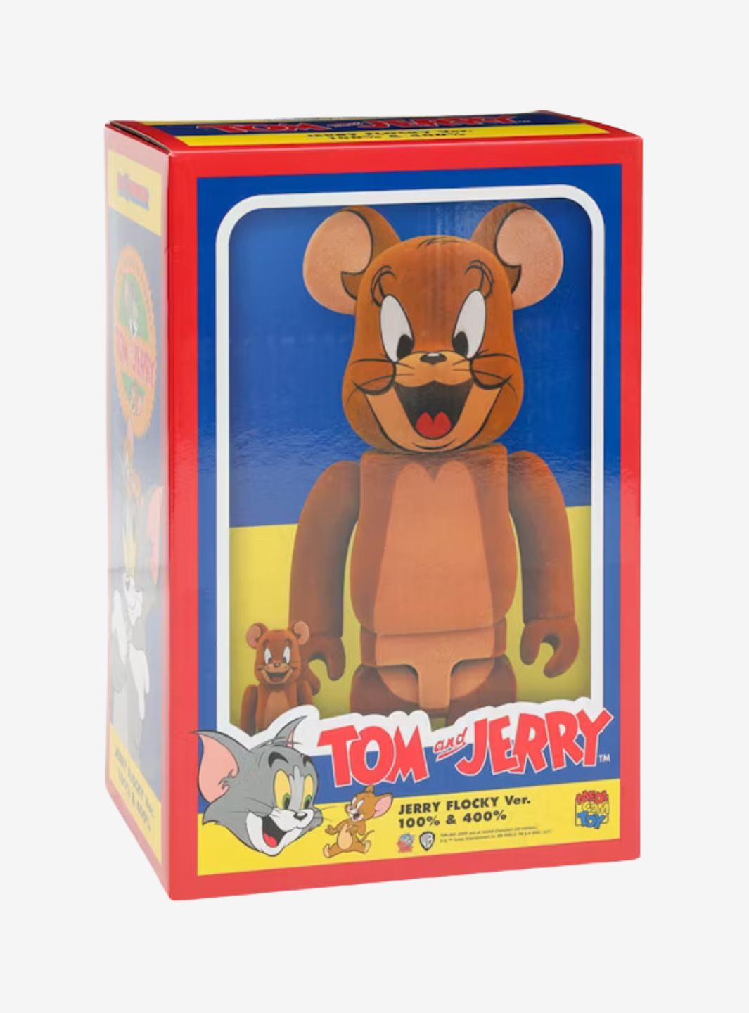Bearbrick Tom and Jerry: Jerry Flocky 100% & 400% Set