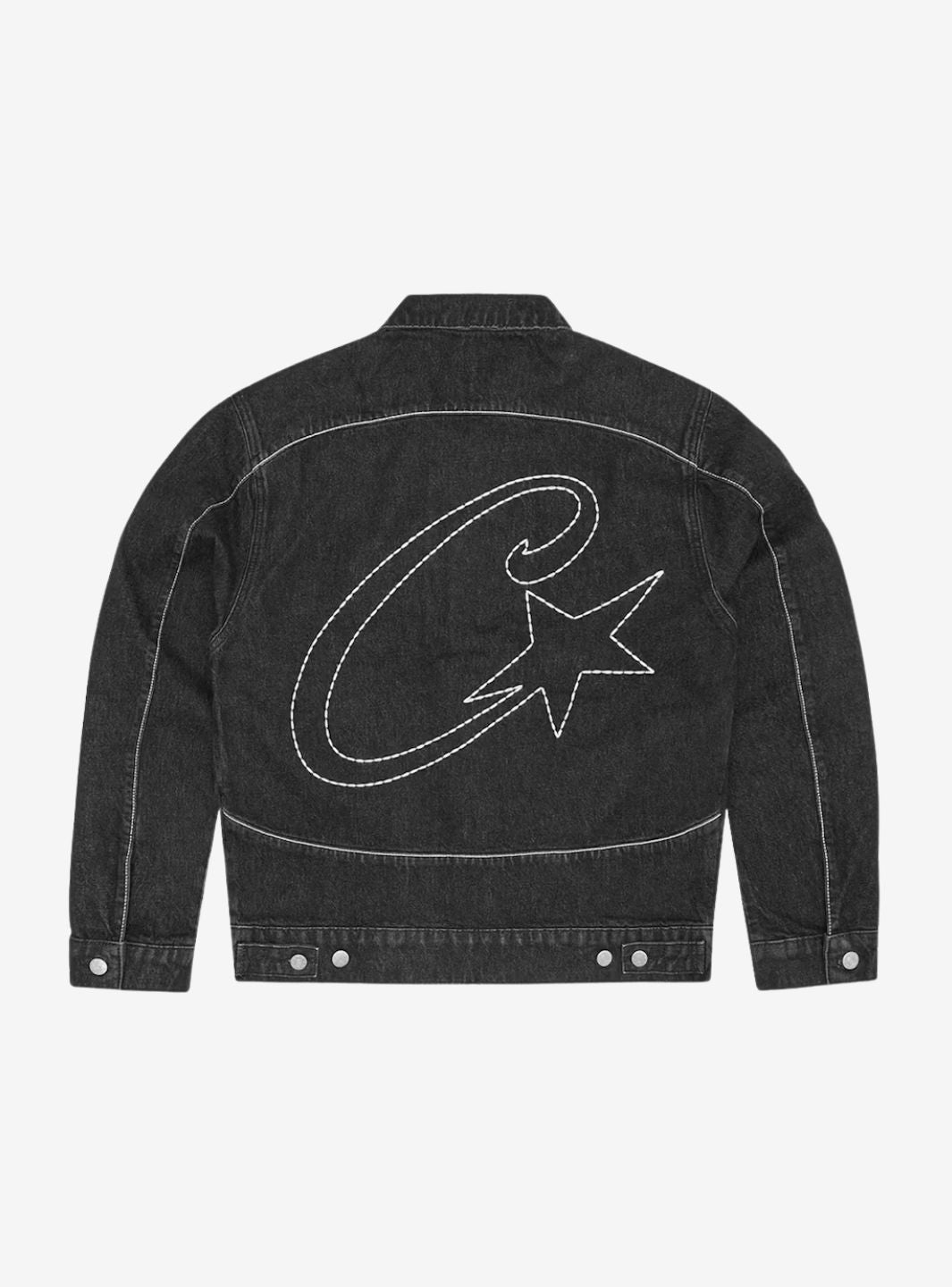 Corteiz C-Star Stitch-Down Denim Jacket Black