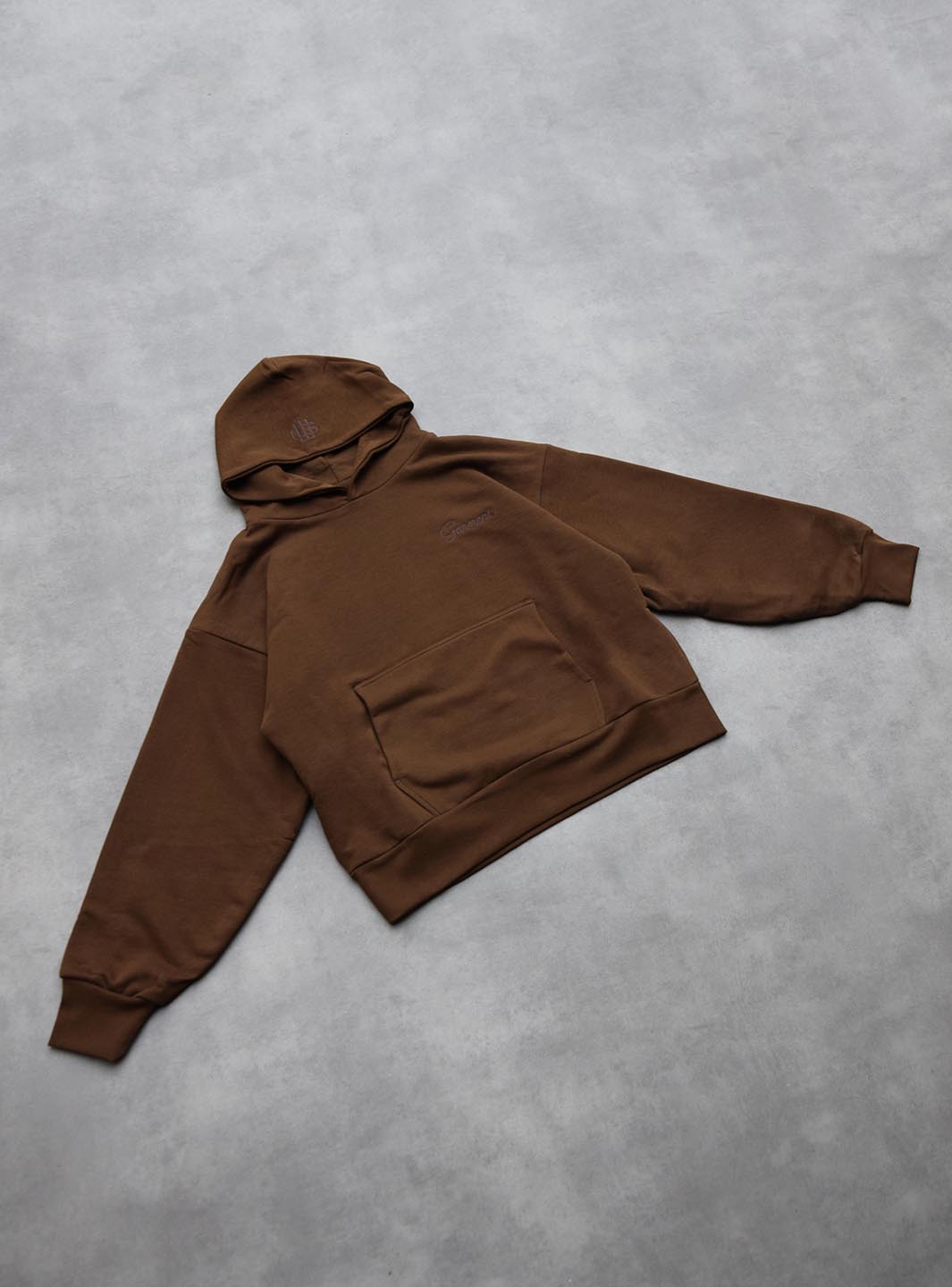 Garment Workshop Double Layer Hoodie Brown