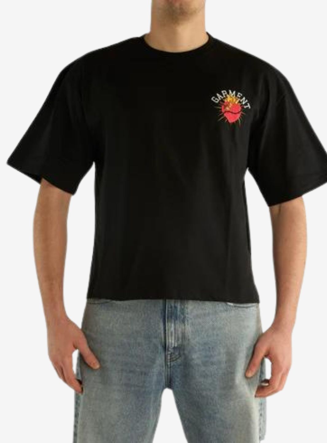 Garment Workshop Printed Heart T-Shirt Black