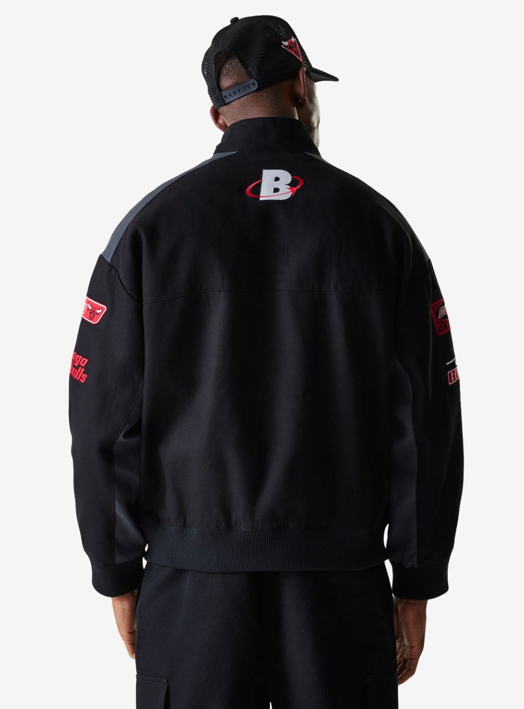 New Era Chicago Bulls NBA Black Motorsports Jacket