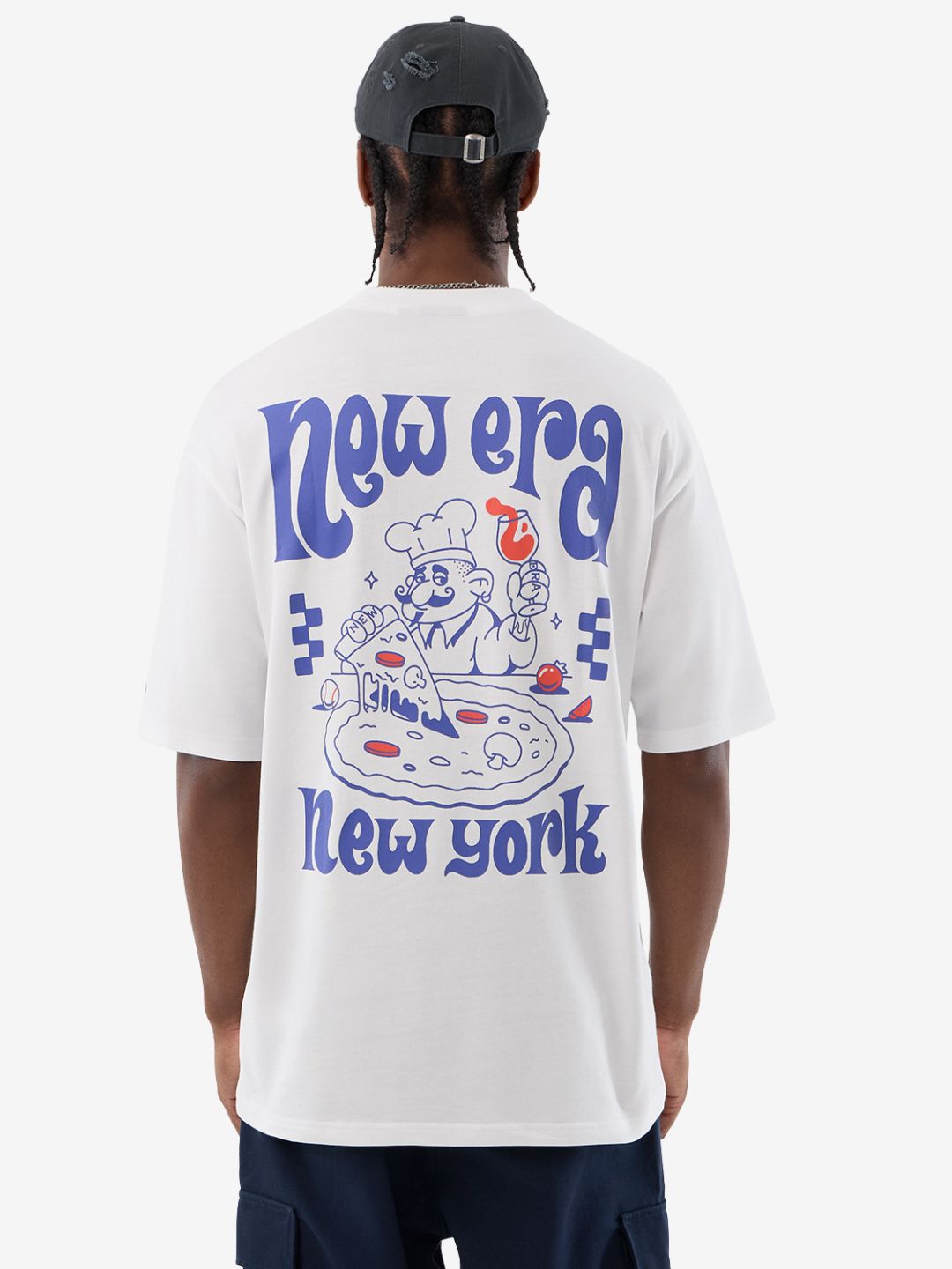 New Era Fun Graphic Oversized T-Shirt White