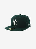 New Era New York Yankees Nos League Essential 59FIFTY Dark Green/White Fitted Cap