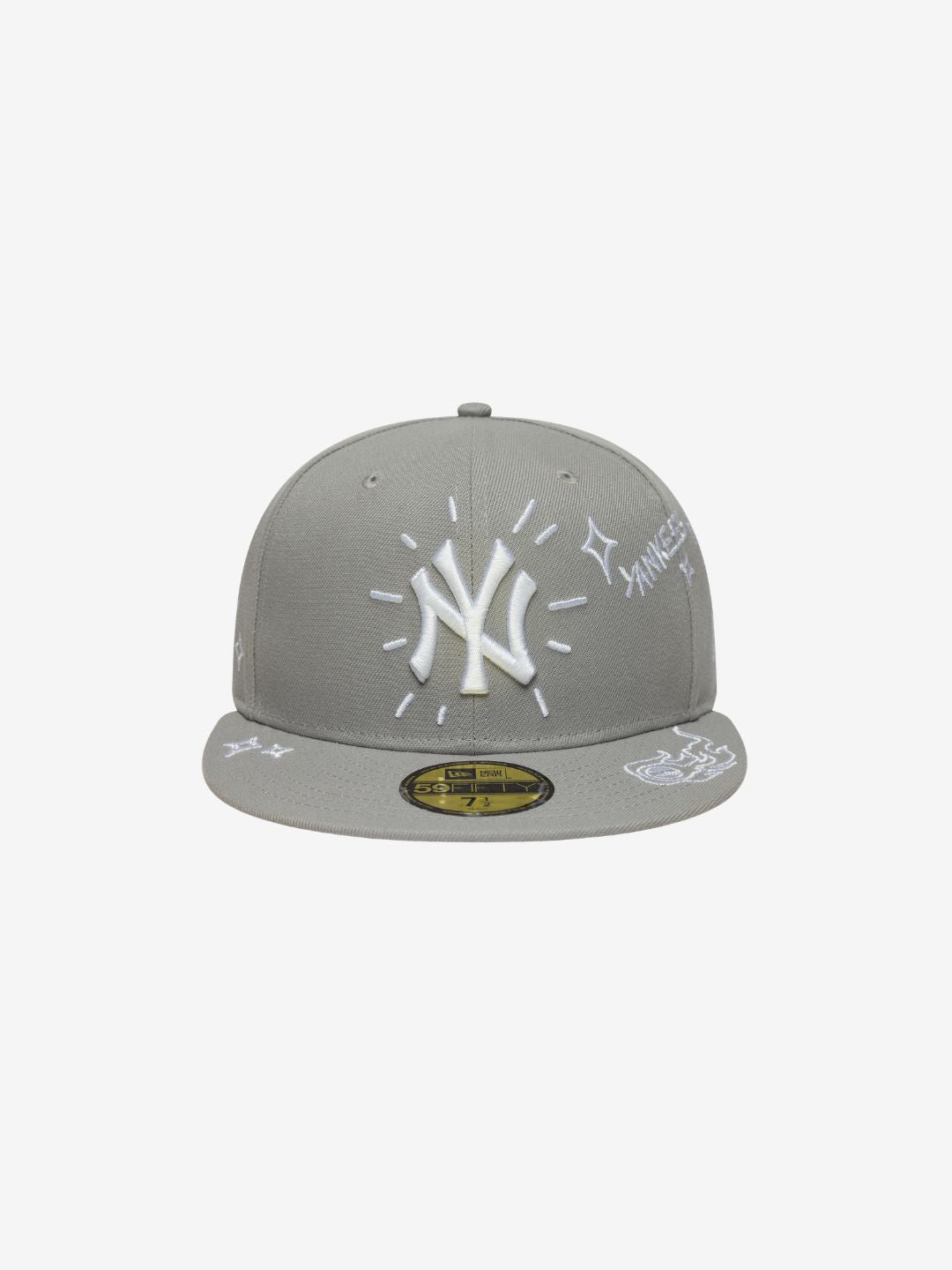 New Era New York Yankees Scribble MLB 59FIFTY Grey Fitted Cap