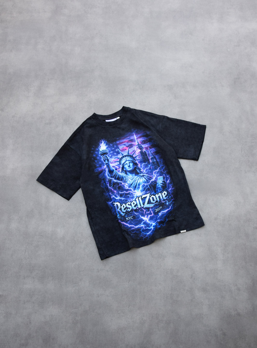 ResellZone New York Liberty Shockwave T-Shirt Washed Black
