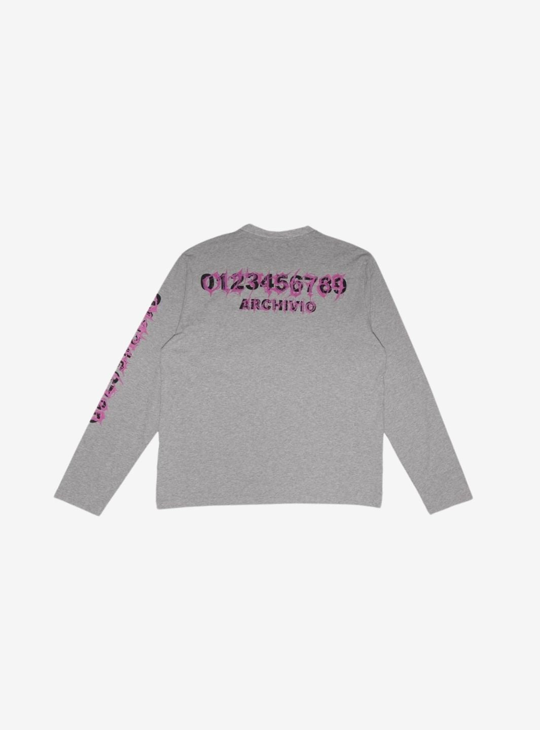 Numeri Archivio Longsleeve Grey Melange Fuchsia