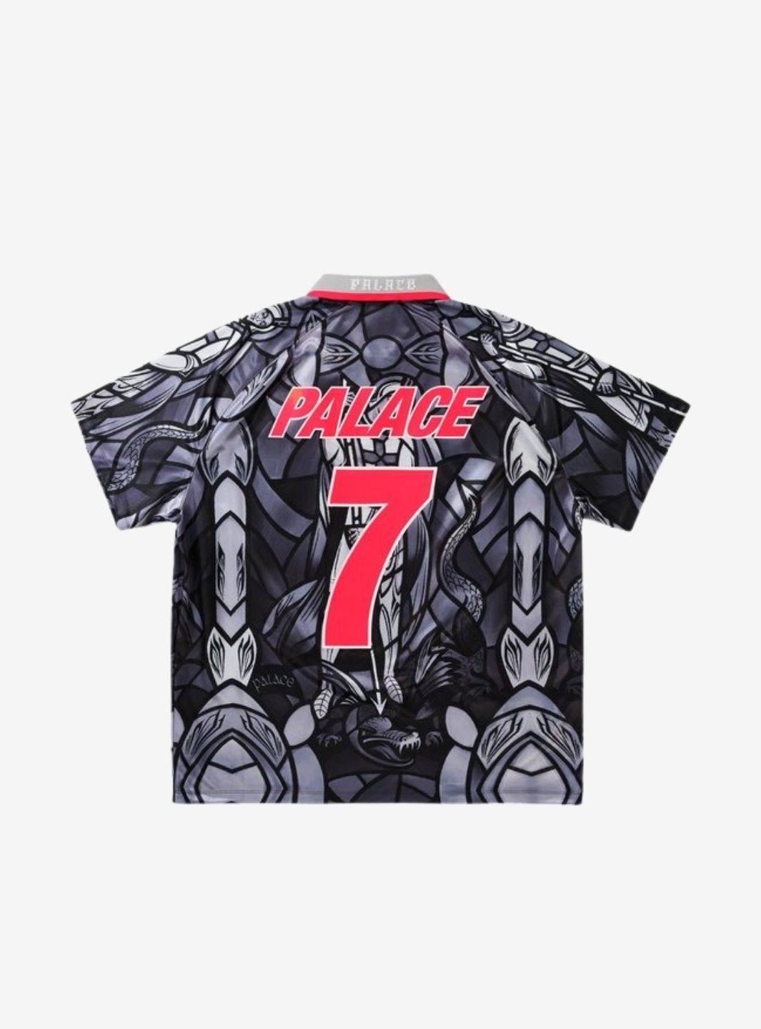 Palace x Nike England Dri-FIT Football Jersey Pewter Grey/Bright Crimson