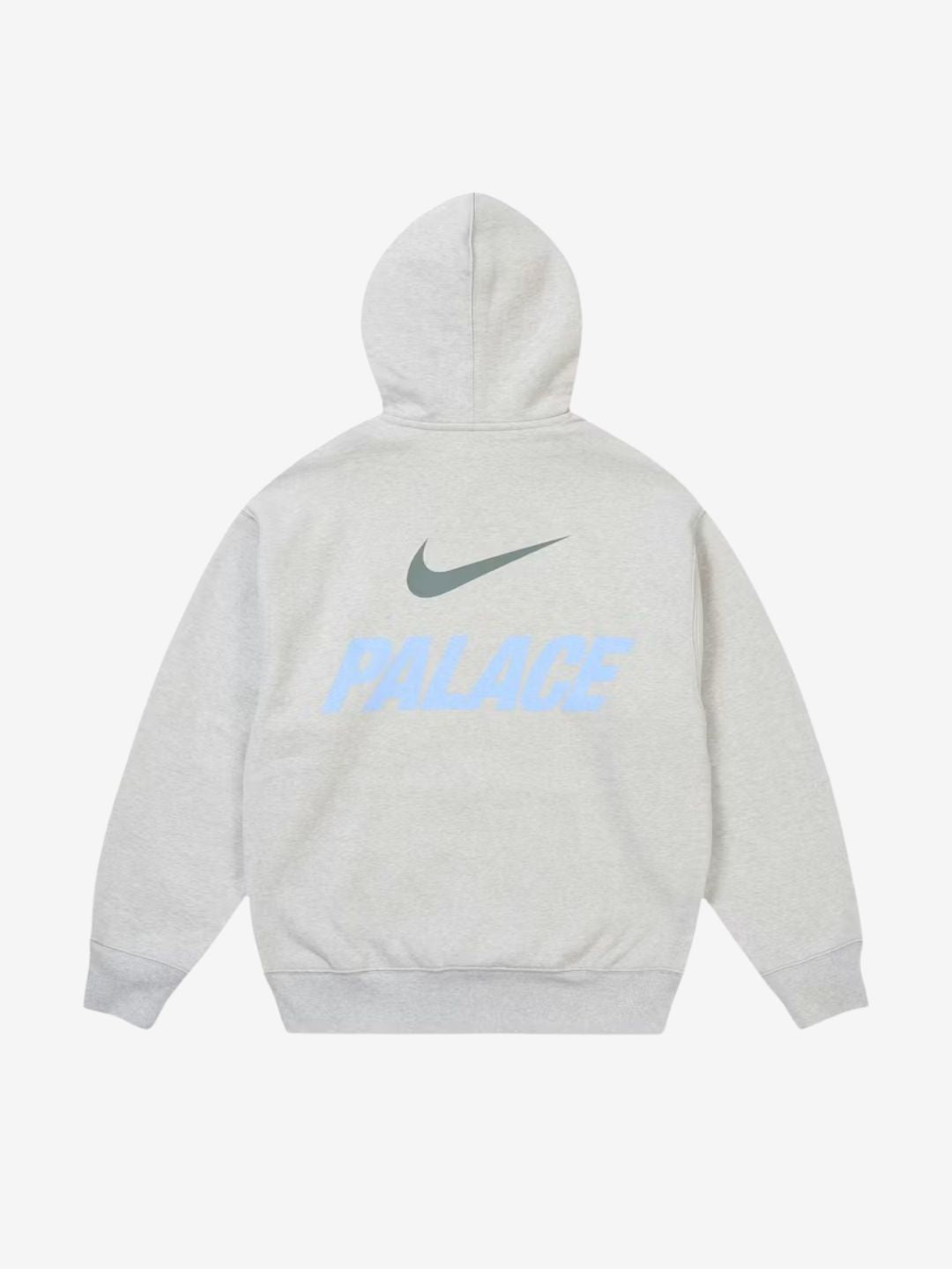 Palace x Nike Font Swoosh Hoodie Grey Marl