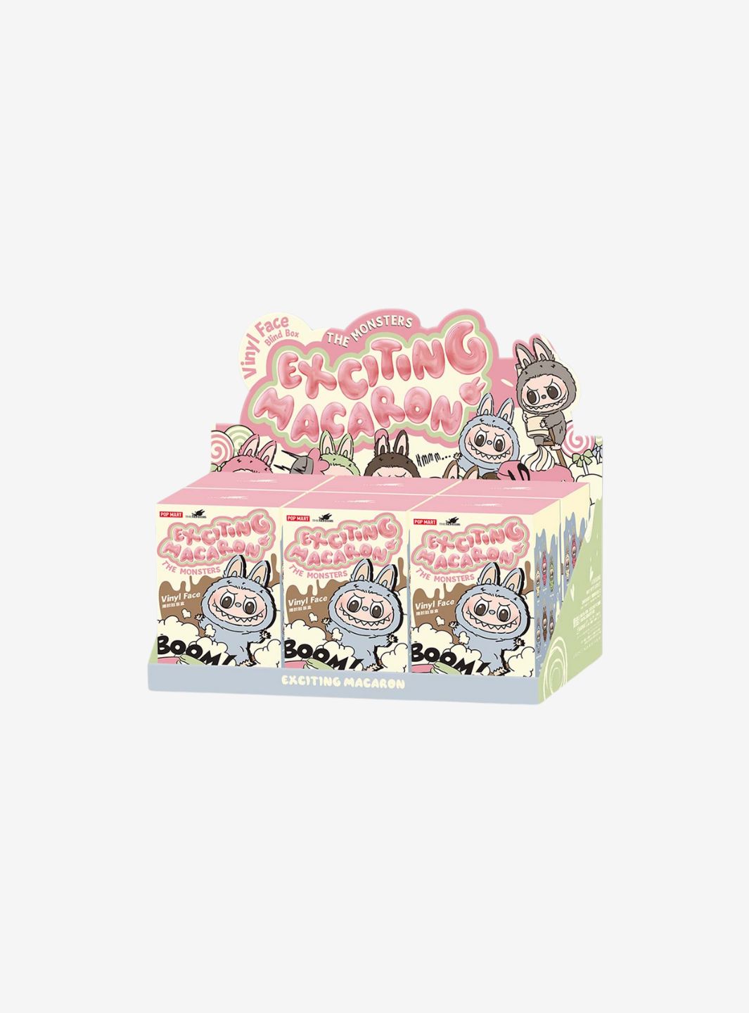 Pop Mart Labubu The Monsters Exciting Macarons Vinyl Plush Pendant (1 Blind Box)