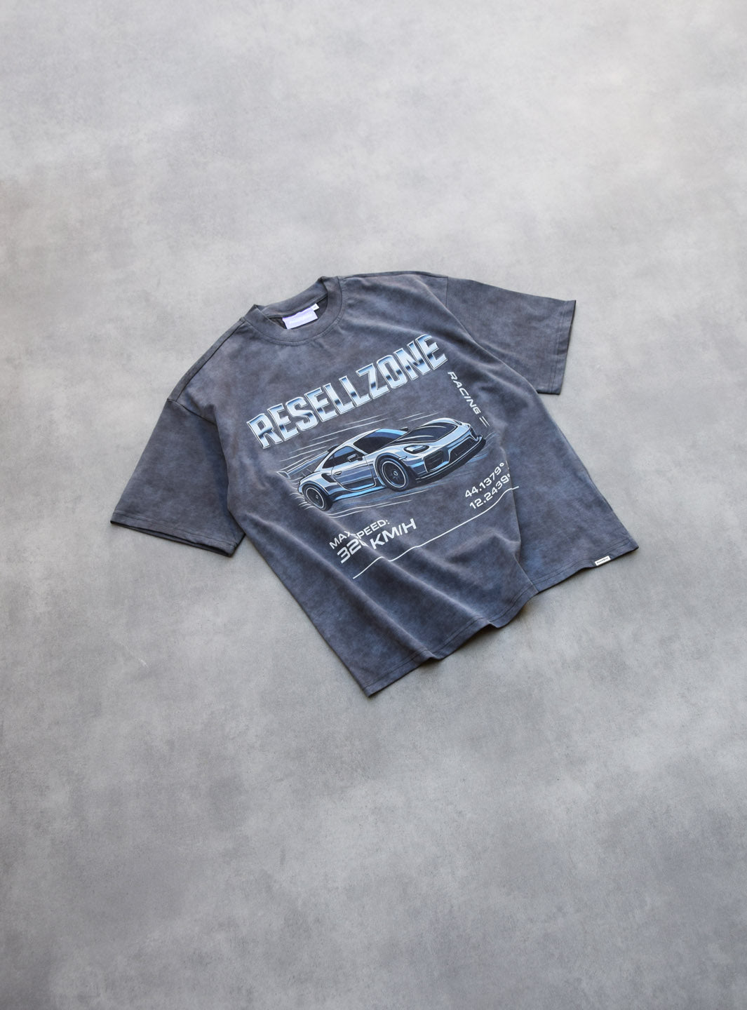 ResellZone Racing Division T-Shirt Washed Grey