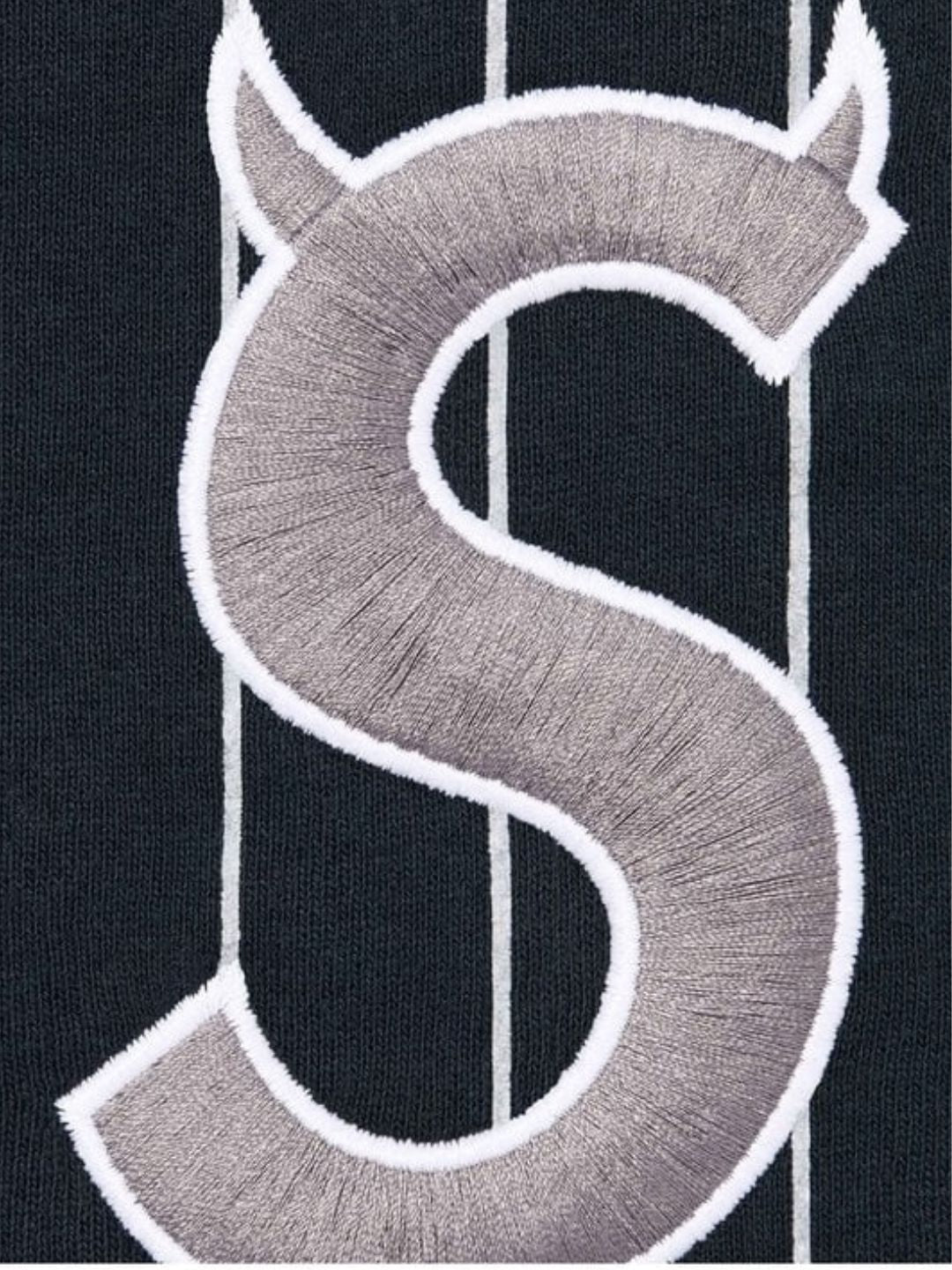 Supreme Devil S Logo Zip Up Hooded Sweatshirt Stripe