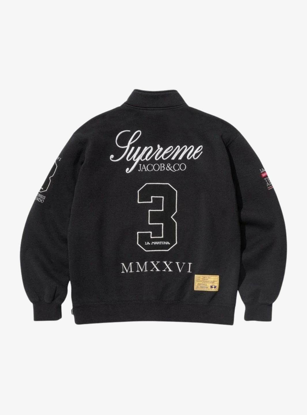 Supreme La Martina Zip Up Sweatshirt Black