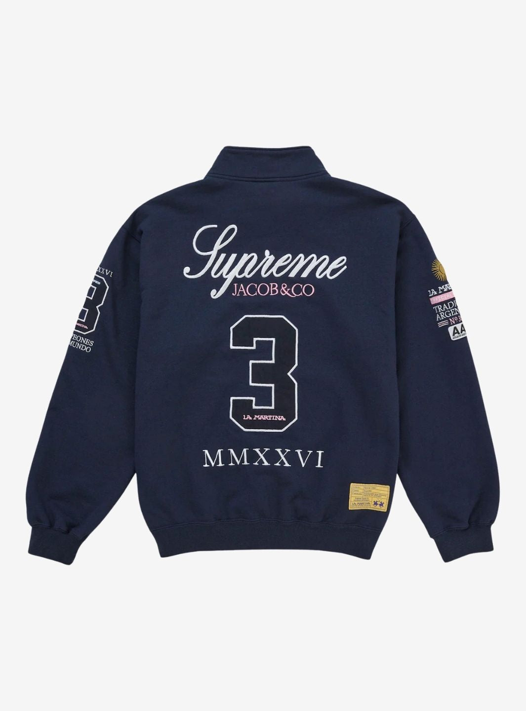 Supreme La Martina Zip Up Sweatshirt Navy