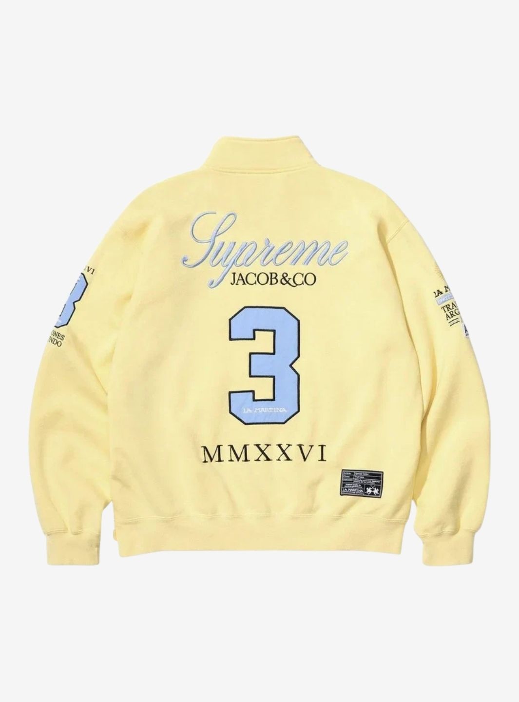 Supreme La Martina Zip Up Sweatshirt Yellow