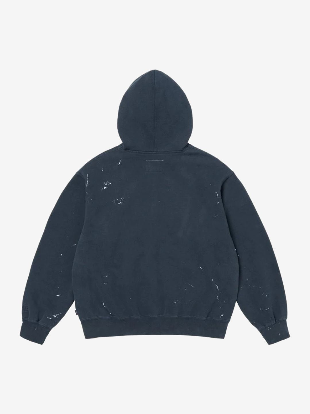 Supreme MM6 Maison Margiela Box Logo Zip Up Hooded Sweatshirt Navy Blue
