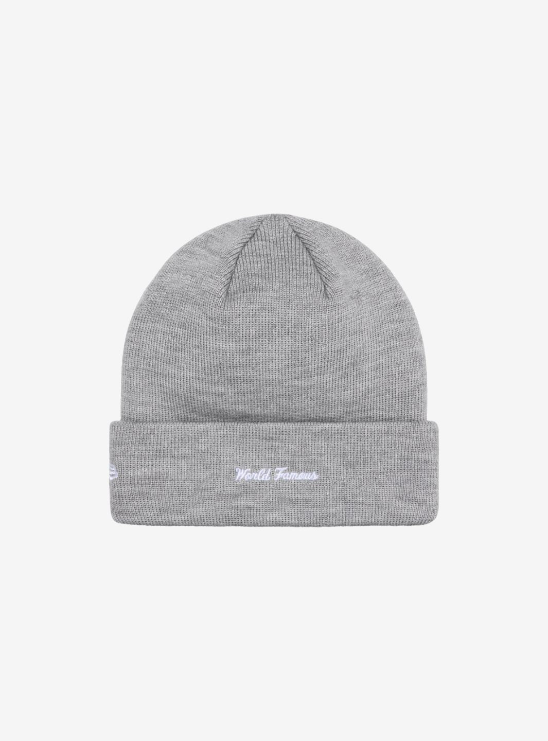 Supreme New Era Box Logo Beanie Heather Grey (FW24)