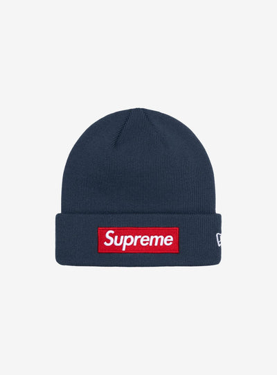 Supreme New Era Box Logo Beanie Navy (FW24)