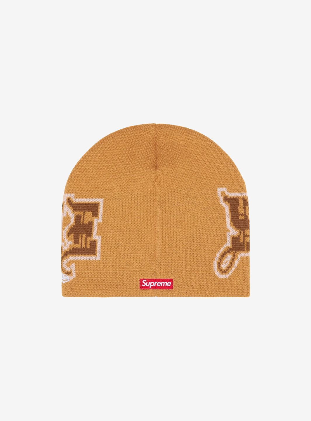 Supreme New Era Outline Beanie Brown