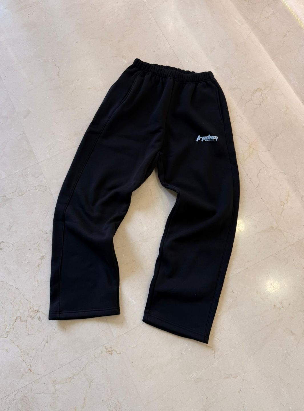 Trap Denim Baggy Sweatpants Black