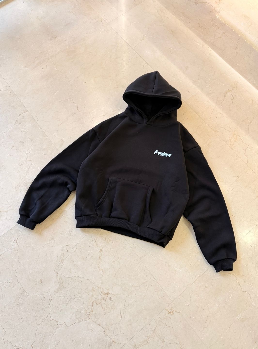 Trap Denim Hoodie Black