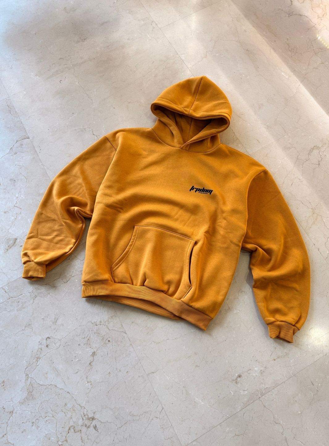 Trap Denim Hoodie Mustard