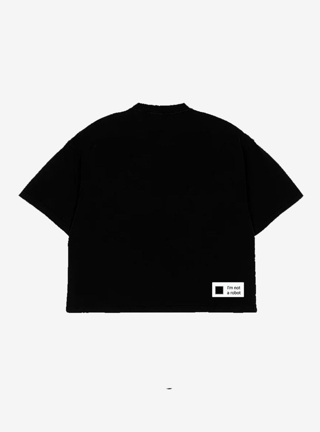 Trap Denim I'm Not a Robot Black Boxy T-Shirt