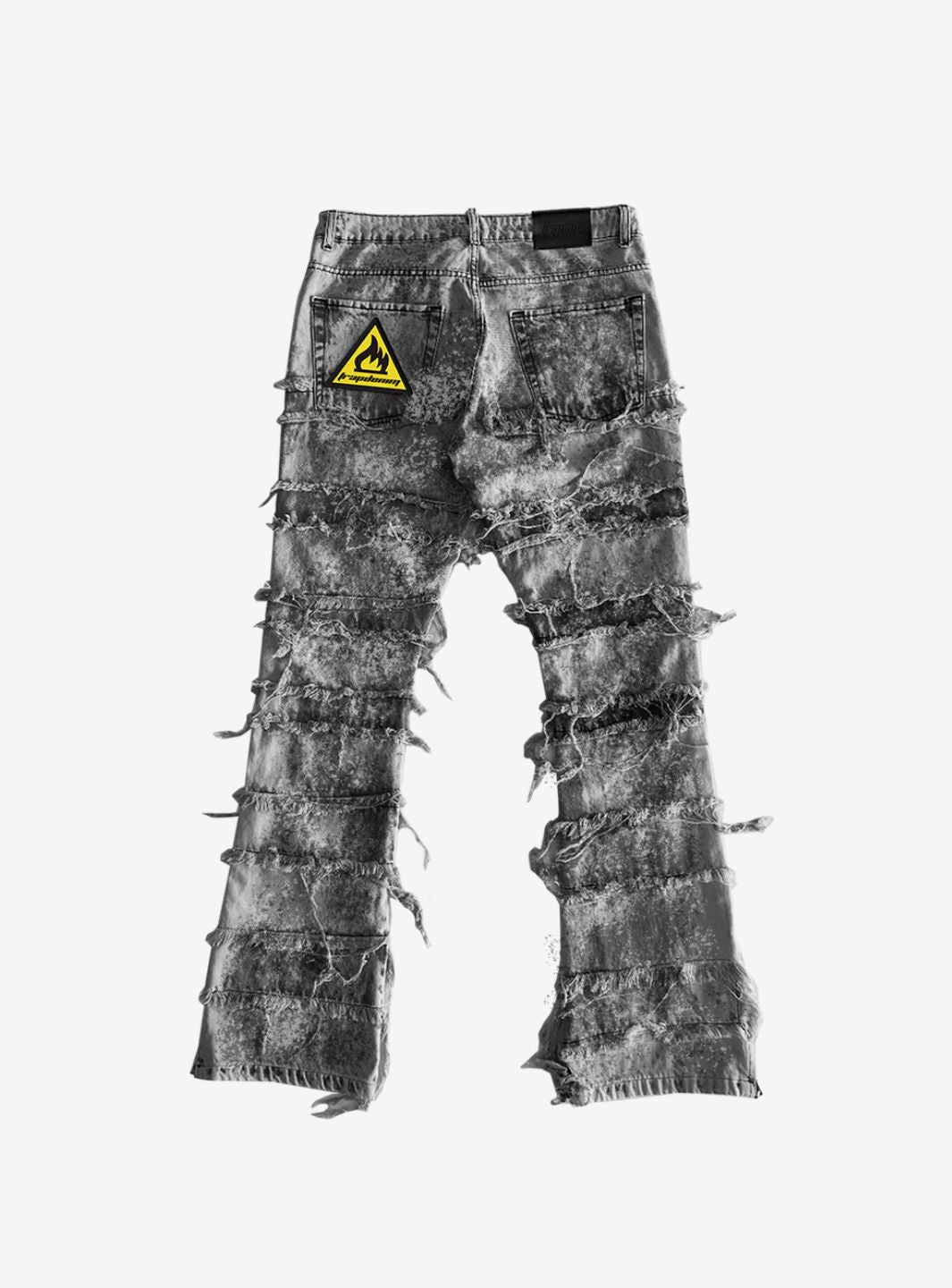 Trap Denim Ripped Flare Jeans