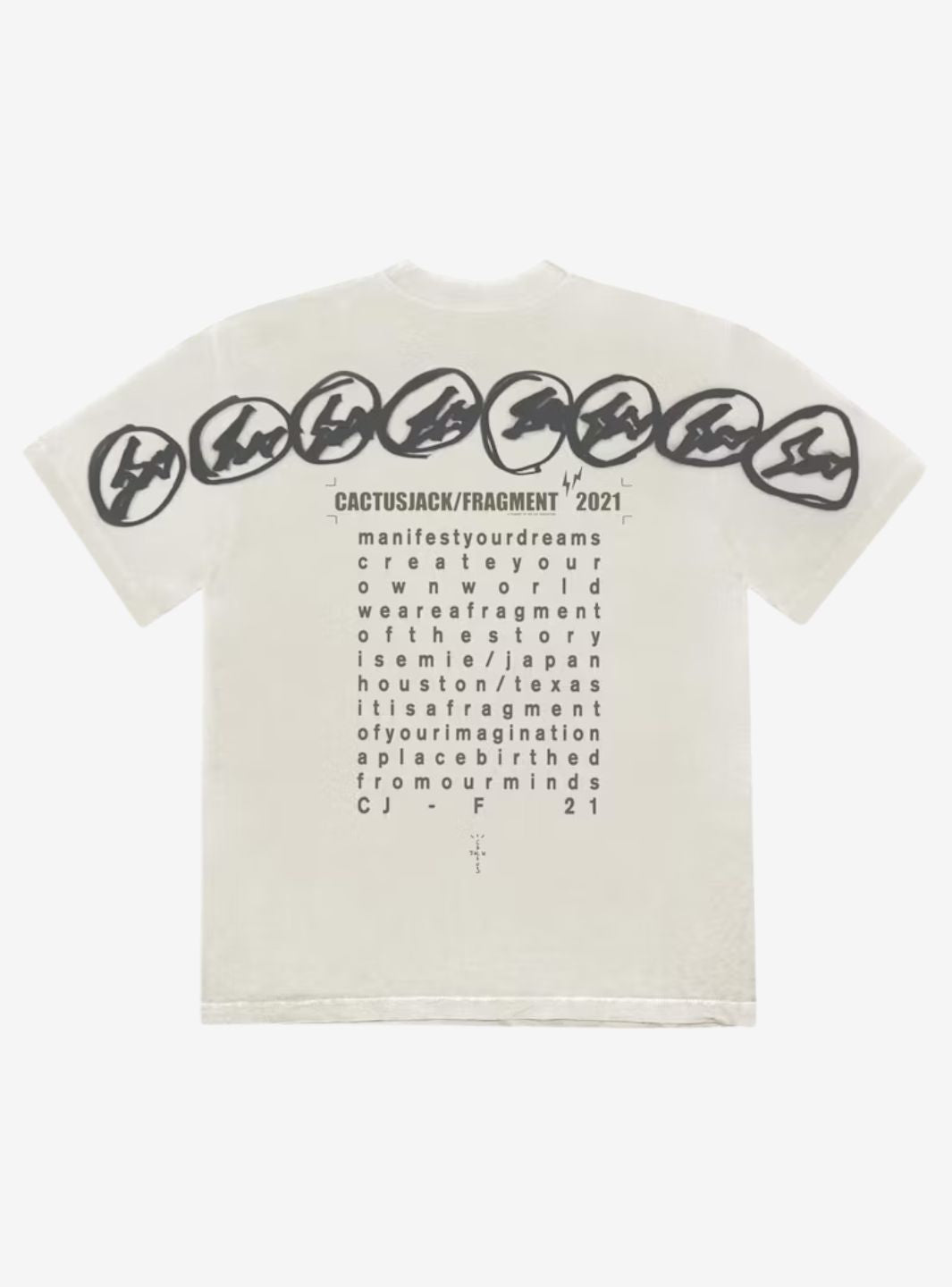 Travis Scott Cactus Jack For Fragment Manifest T-Shirt White
