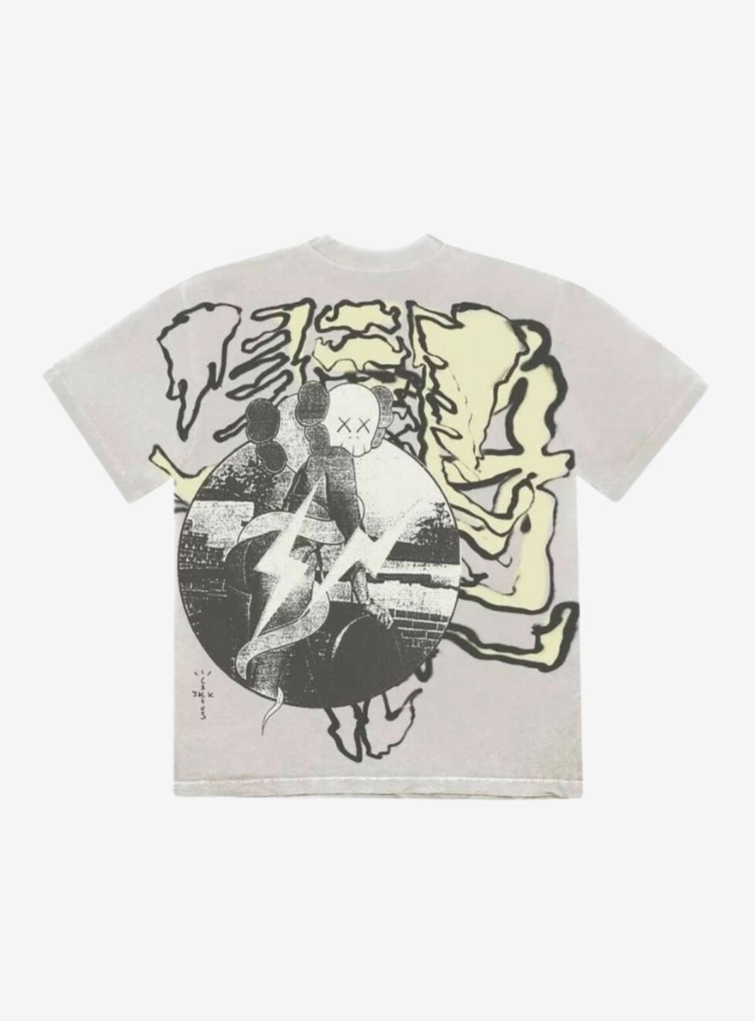 Travis Scott Cactus Jack + Kaws For Fragment T-Shirt Aged Yellow