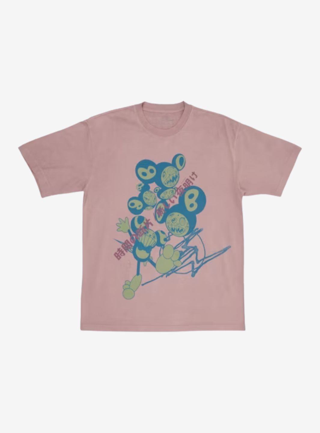 Travis Scott Cactus Jack x Fragment x Takashi Murakami The Dawn T-Shirt Pink