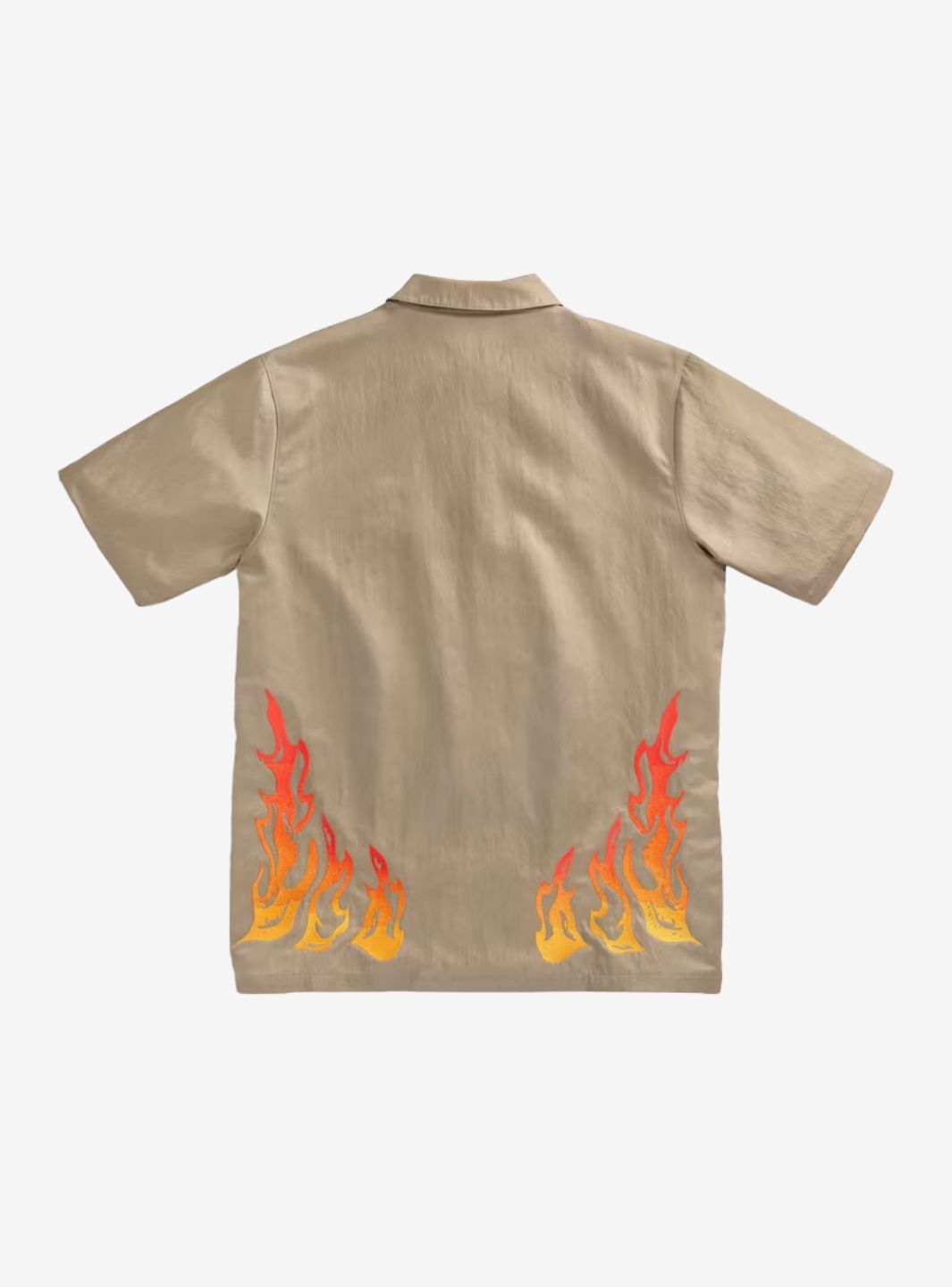 Travis Scott Cactus Jack x Jordan Button Down Shirt Khaki/University Red